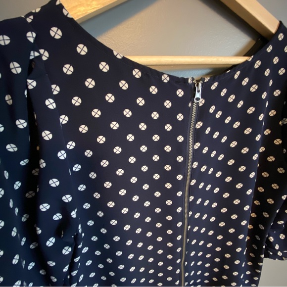 Pinwheel Blue dress with puff sleeve shoulder - Picture 2 of 4